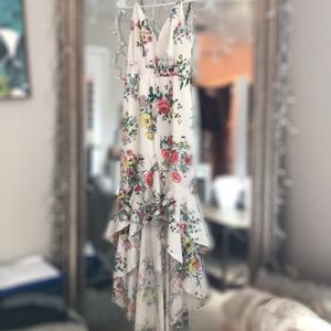 Touch Dolls White Floral High Low Midi/Maxi Dress